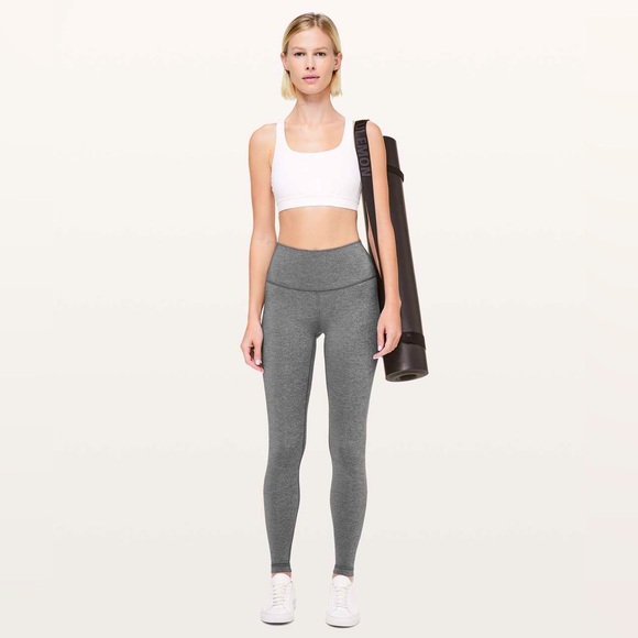 Lululemon Wunder Under Hi-Rise Tight Luxtreme 28" Gray Heathered Black Legging 4 - Picture 1 of 13